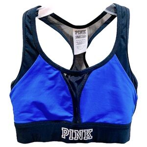 PINK Victoria's Secret Women's Blue Sports Bra Small